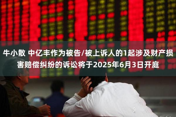 牛小散 中亿丰作为被告/被上诉人的1起涉及财产损害赔偿纠纷的诉讼将于2025年6月3日开庭